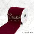 4" Wired Decorative Velvet Ribbon-5 Yds (Wine)