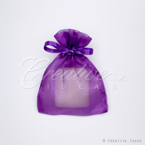 4"X5" Organza Pouch-Dozen (Purple)