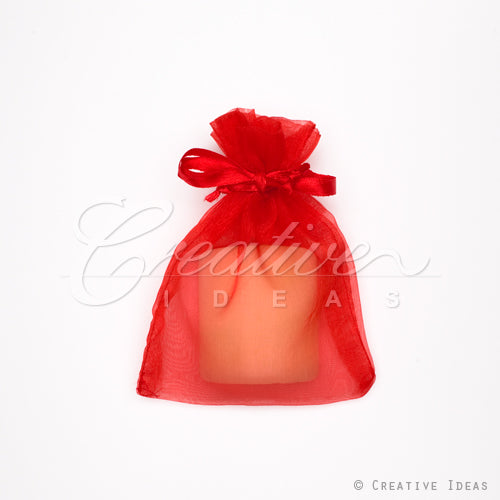 4"X5" Organza Pouch-Dozen (Red)
