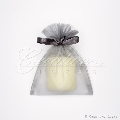 4"X5" Organza Pouch-Dozen (Silver)