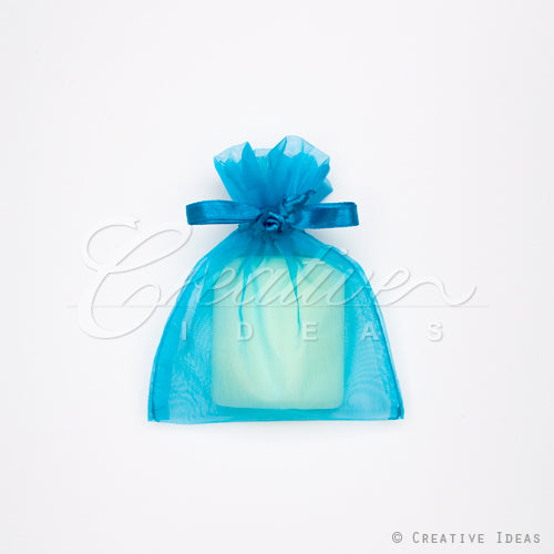 4"X5" Organza Pouch-Dozen (Turquoise)
