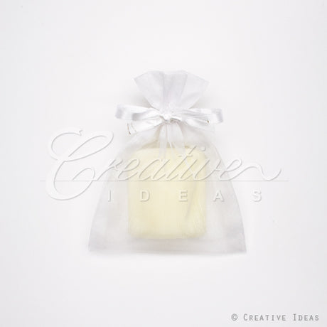 4"X5" Organza Pouch-Dozen (White)
