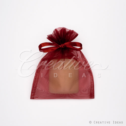 4"X5" Organza Pouch-Dozen (Wine)