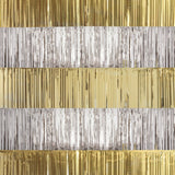 Party Decor Gold & Silver Foil Fringe Backdrop