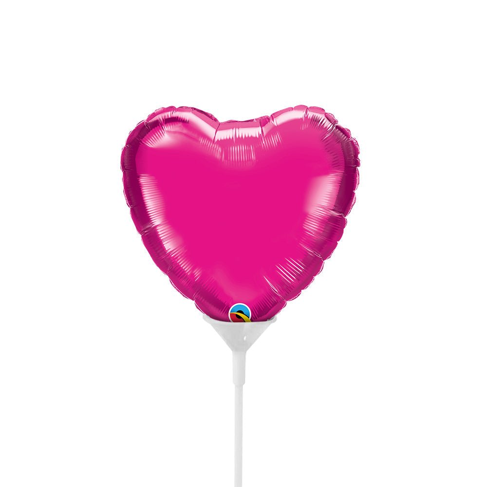 Mini Heart Foil Balloon Magenta