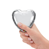 Mini Heart Foil Balloon Silver