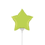 Mini Star Foil Balloon Lime Green