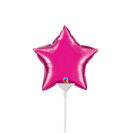 Mini Star Foil Balloon - Magenta