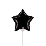 Mini Star Foil Balloon - Onyx Black