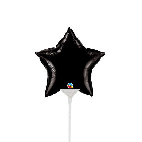 Mini Star Foil Balloon - Onyx Black