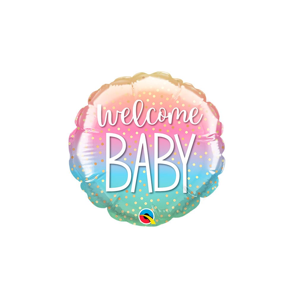 Foil Balloon Welcome Baby Rainbow Confetti Mini Shape