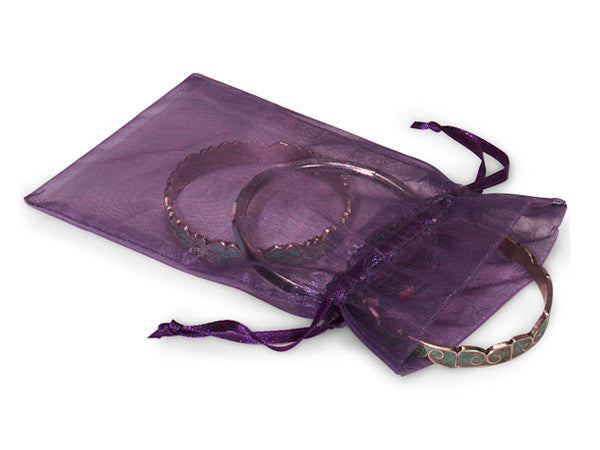 4"x6" Purple Organza Sheer Gift Favor Bags - Pack of 144