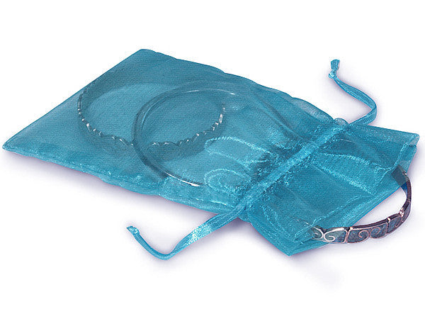 4"x6" Turquoise Organza Sheer Gift Favor Bags - Pack of 144