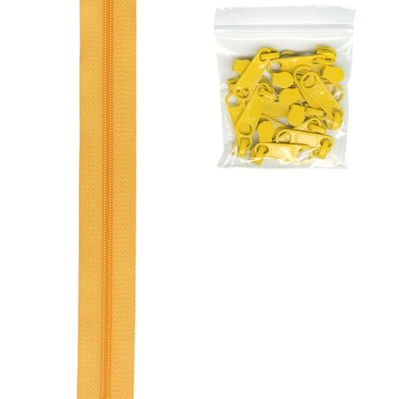 Nylon Zipper Chain 4 Yards #4.5 Yellow