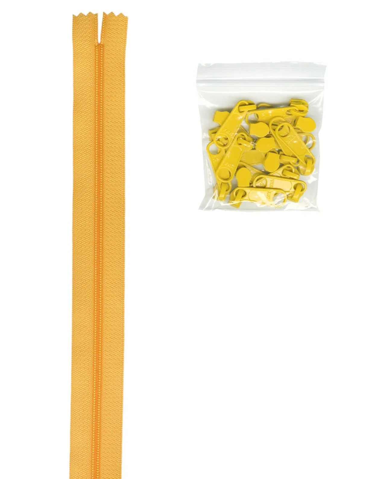 Nylon Zipper Chain 4 Yards #4.5 Yellow