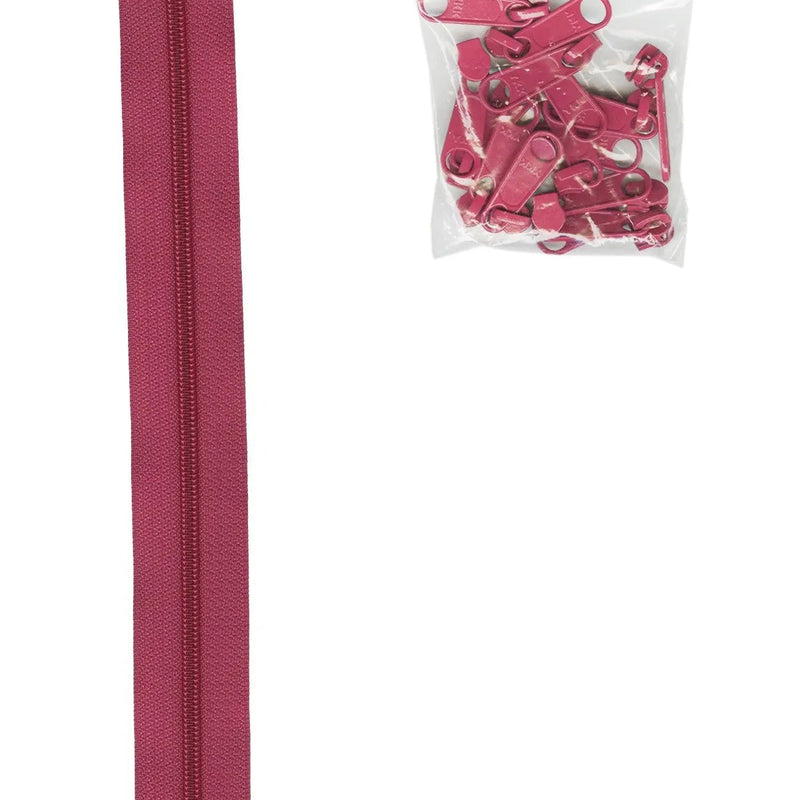 Nylon Zipper Chain 4 Yards #4.5 Red