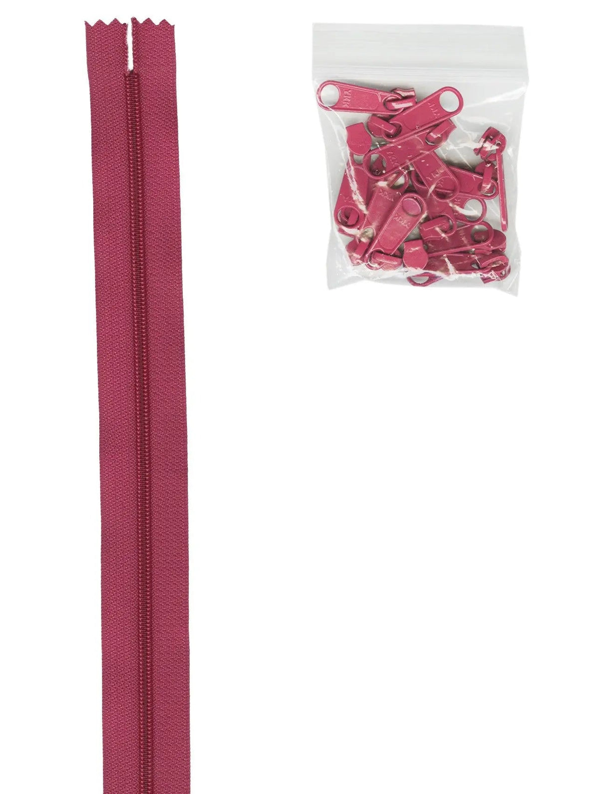 Nylon Zipper Chain 4 Yards #4.5 Red