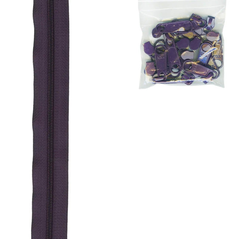 Nylon Zipper Chain 4.5 Eggplant 4 Yards