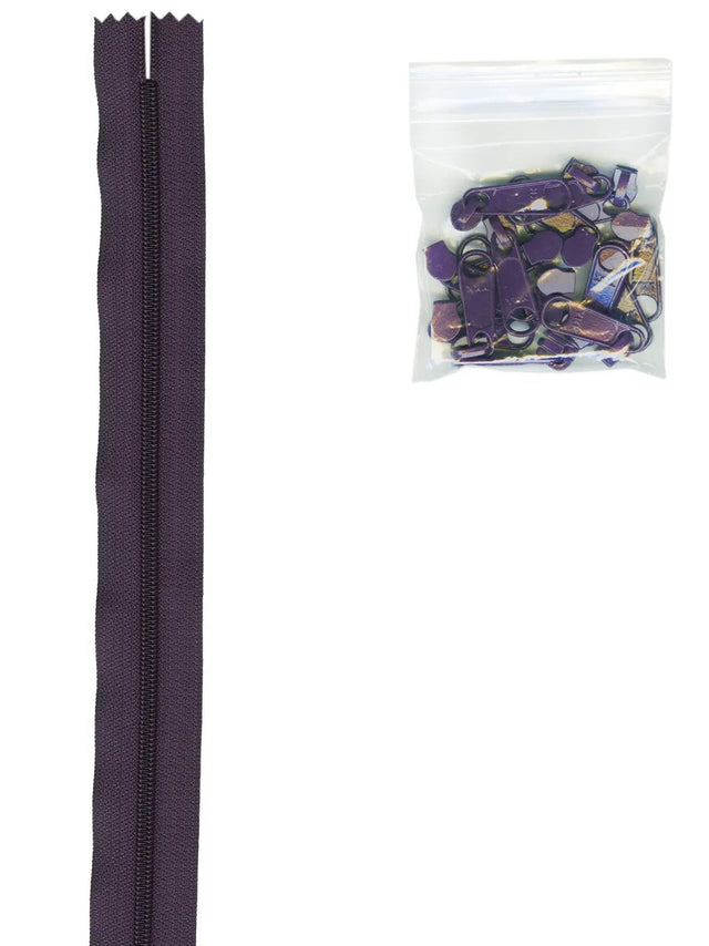 Nylon Zipper Chain 4.5 Eggplant 4 Yards