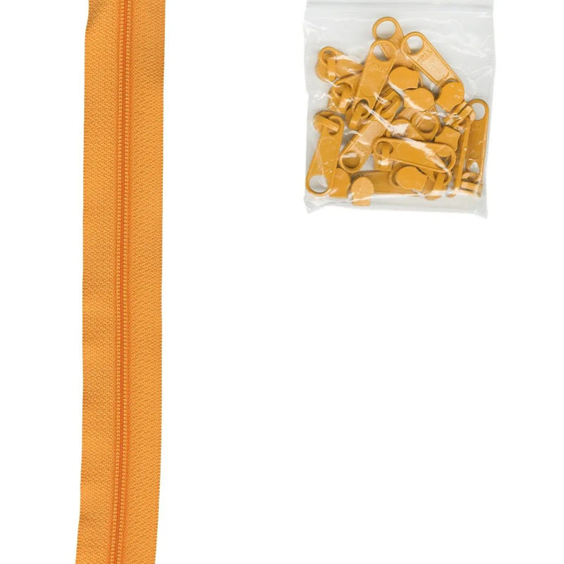Nylon Coil Zipper Chain Papaya 4.5 4 Yards