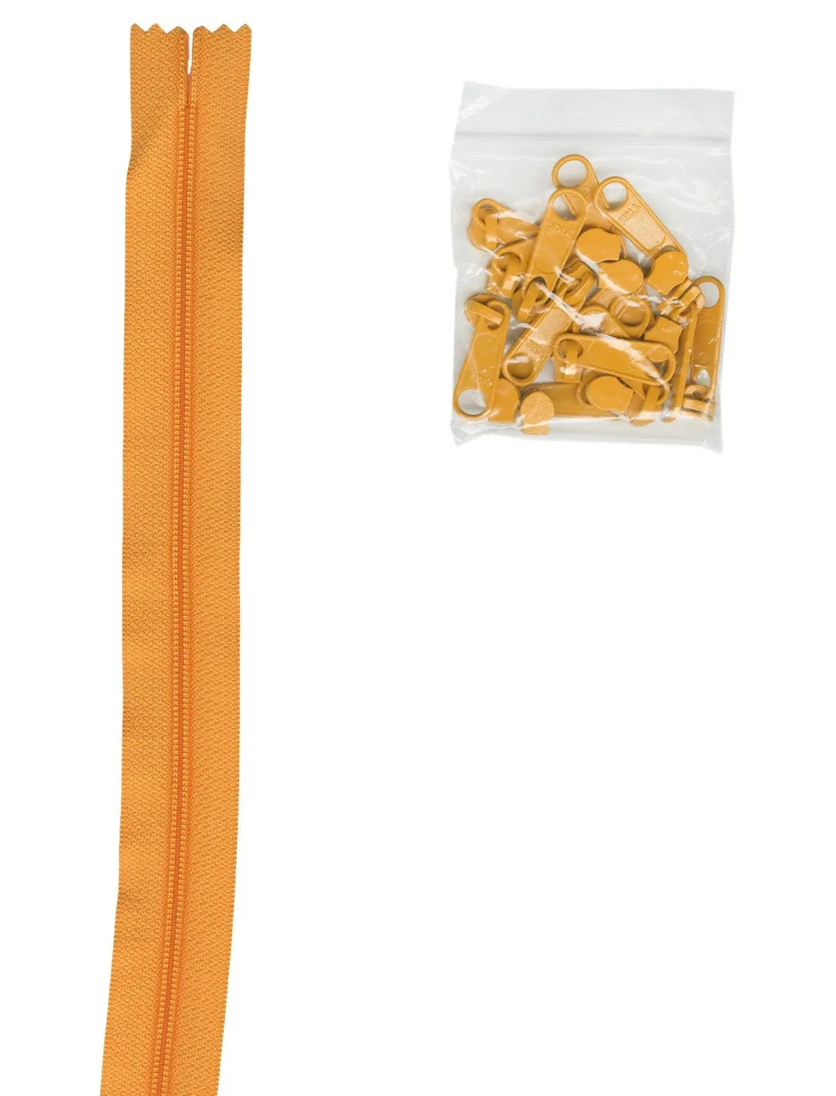Nylon Coil Zipper Chain Papaya 4.5 4 Yards