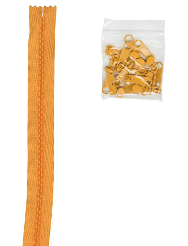 Nylon Coil Zipper Chain Papaya 4.5 4 Yards