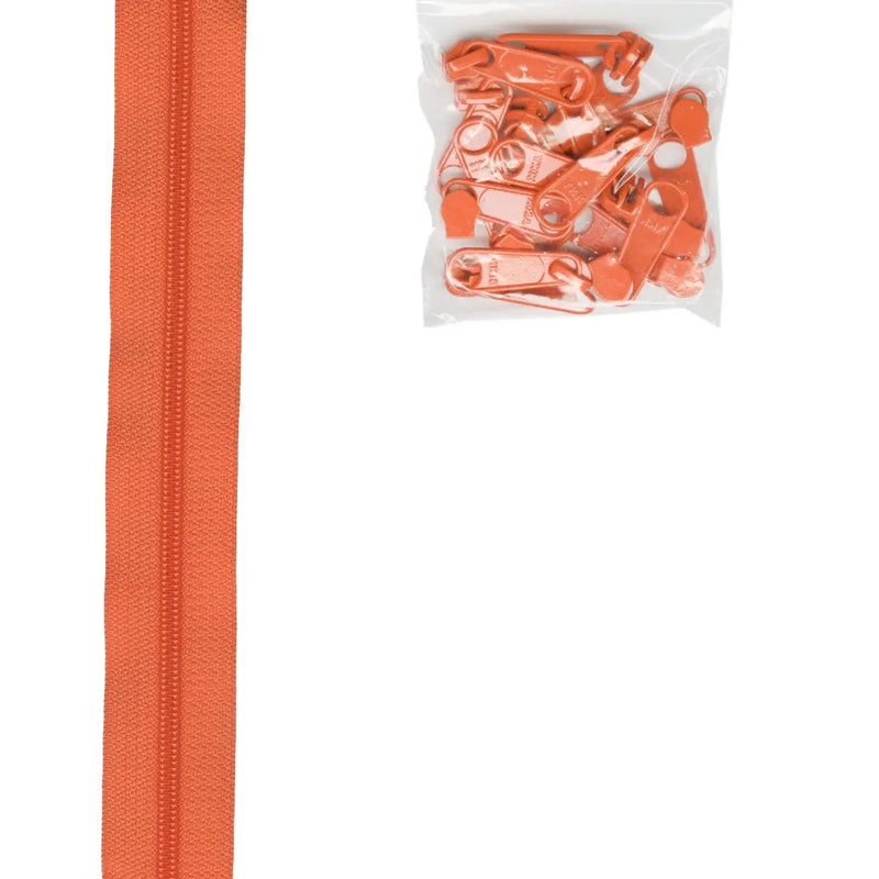 Zipper Chain Nylon 4 Yards #4.5 Orange Pumpkin