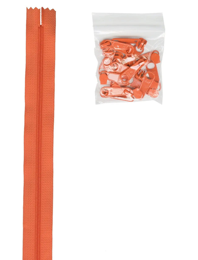 Zipper Chain Nylon 4 Yards #4.5 Orange Pumpkin