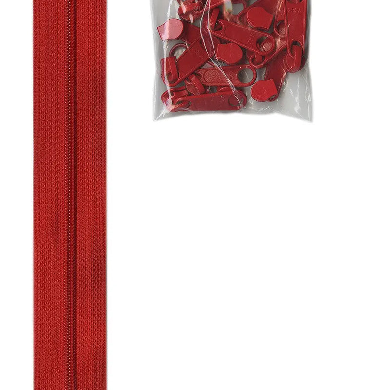 Nylon Zipper Chain 4.5 Red 4 Yards