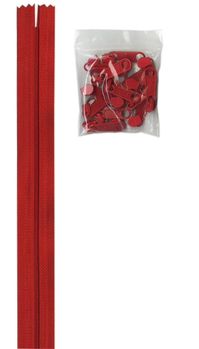 Nylon Zipper Chain 4.5 Red 4 Yards