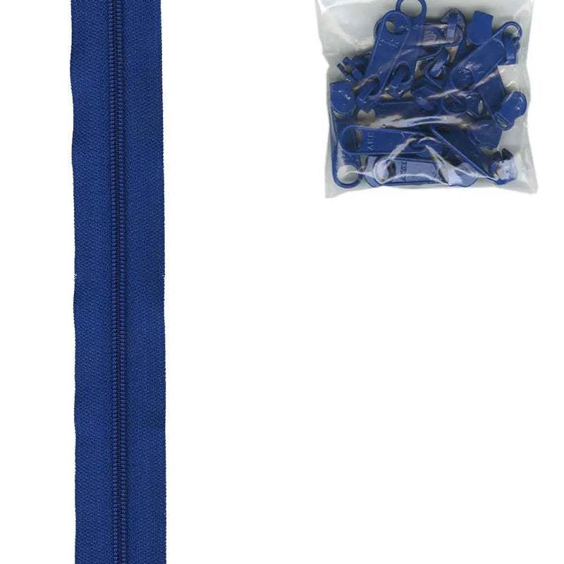 Nylon Zipper Chain Blue 4.5 4 Yards