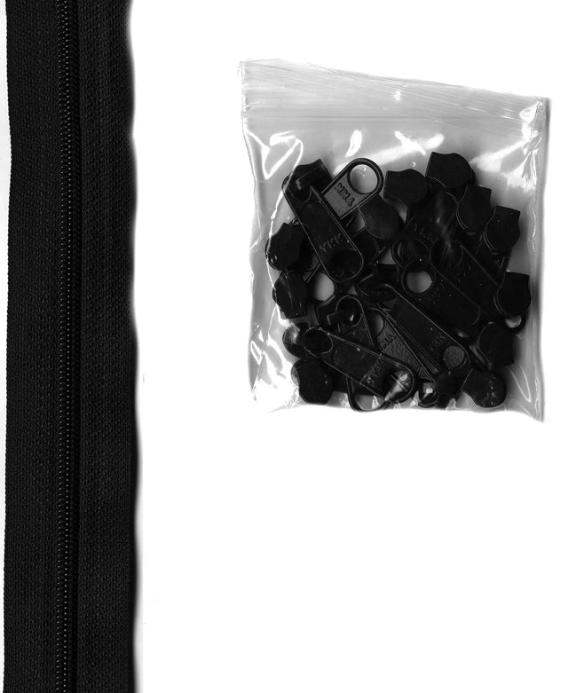 Nylon Zipper Chain Black 4 Yards #4.5
