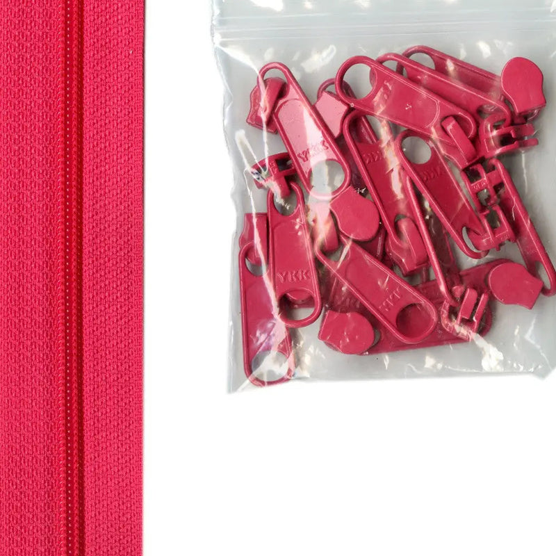 Nylon Coil Zipper Chain 4 Yards Lipstick