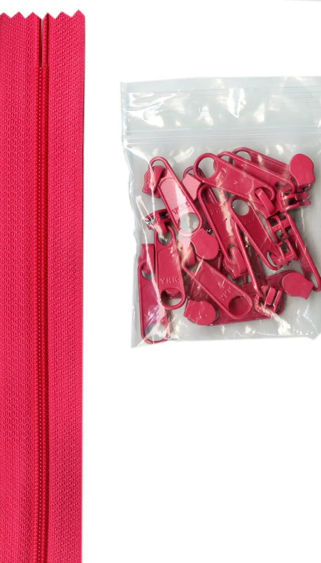 Nylon Coil Zipper Chain 4 Yards Lipstick