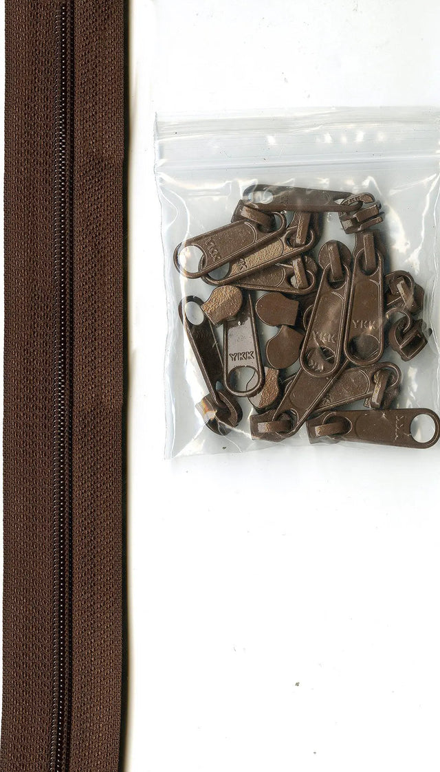 Brown Nylon Coil Zipper Chain 4 Yards #4.5