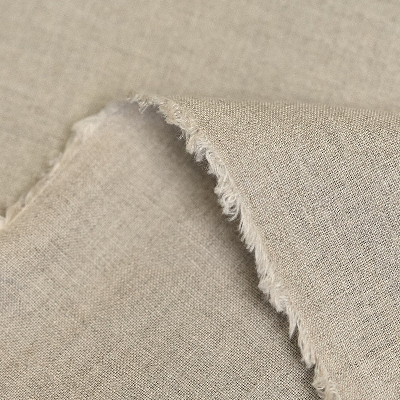 Pure Linen Fabric Natural Stone Washed
