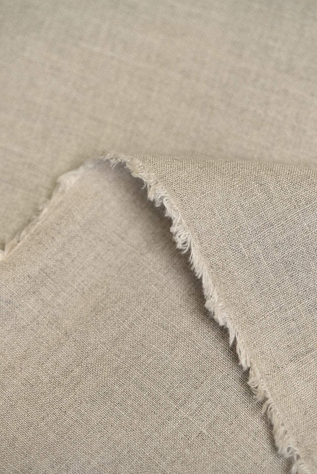 Pure Linen Fabric Natural Stone Washed