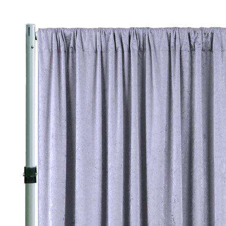Velvet Backdrop Drape 16 ft x 57 in Silver