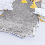 Crushed Velvet Table Runner 13x108 Silver