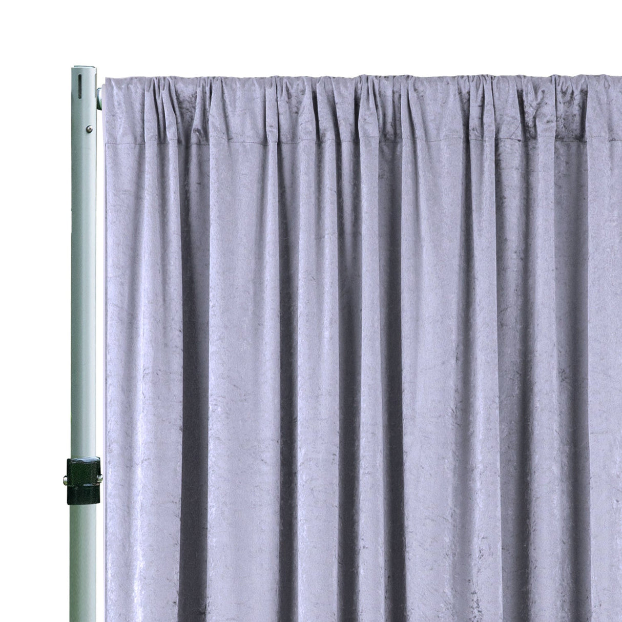 Velvet Backdrop Drape Panel 12 ft x 57 in Silver