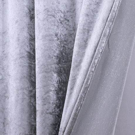 Velvet Backdrop Drape 16 ft x 57 in Silver