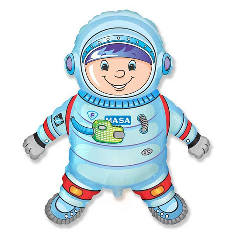 Astronaut Space Boy Blue Foil Balloon
