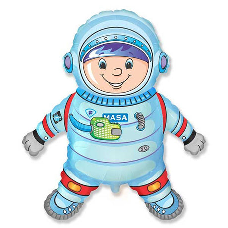 Astronaut Space Boy Blue Foil Balloon