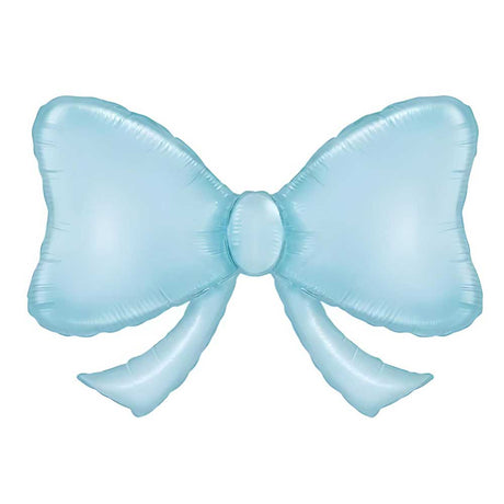 Foil Balloon Blue Bow 40 Inch