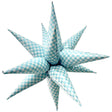 Blue Gingham Starburst Foil Balloon