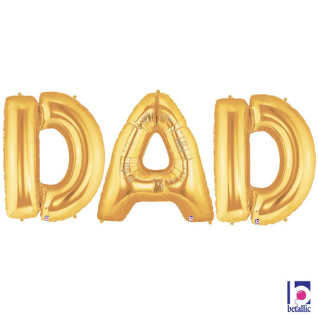 Foil Balloon DAD Megaloon Letters Kit