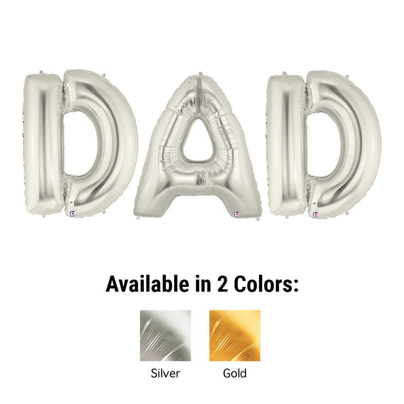 Foil Balloon DAD Megaloon Letters Kit