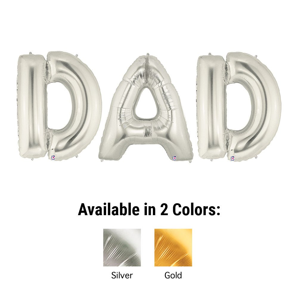 Foil Balloon DAD Megaloon Letters Kit