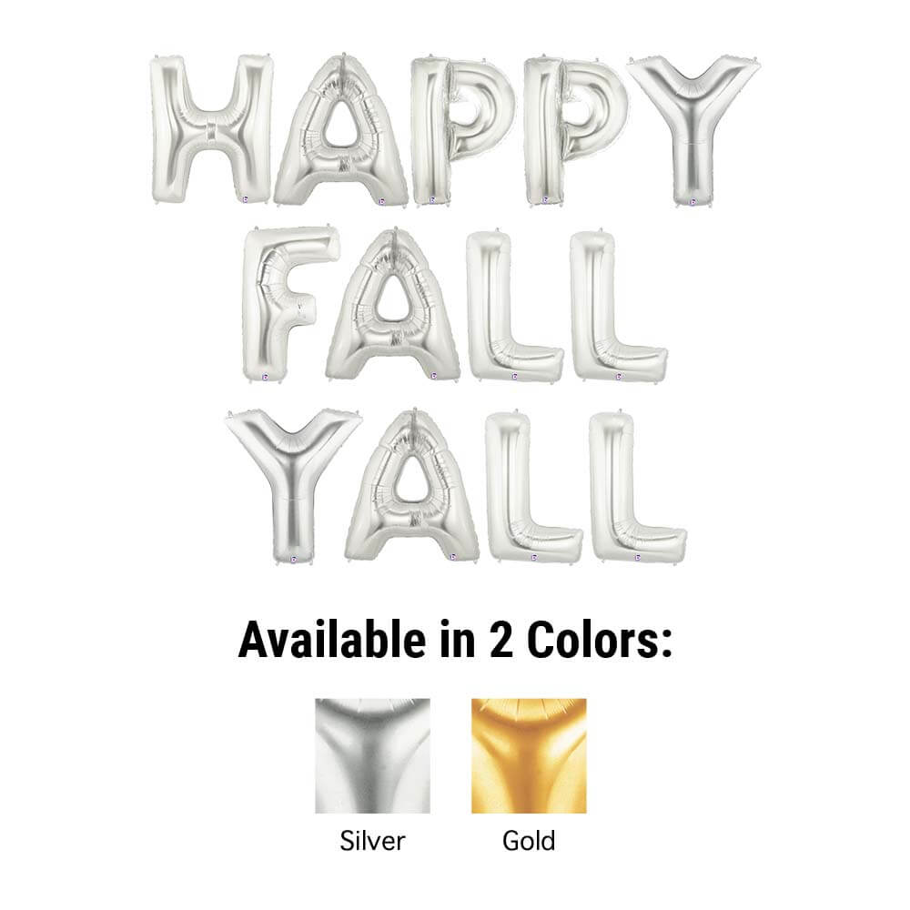 Foil Balloon Happy Fall Yall Letters Kit