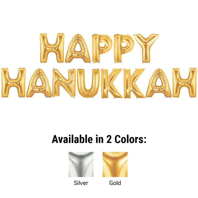 Hanukkah Foil Balloon Letters Kit